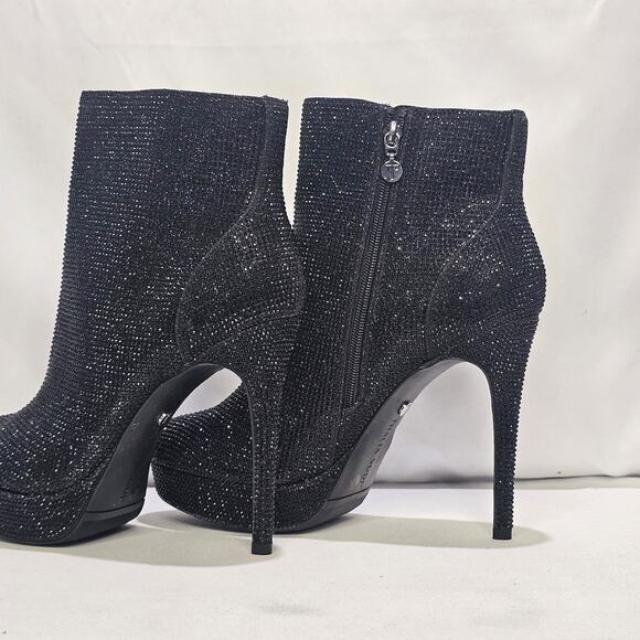 Thalia Sodi Women's Chiara Platform Dress Booties Size 10 Black Glitter   NWT - Picture 7 of 8